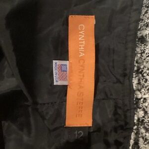 Cynthia Steffe Black Jacket with Orange Logo Tag